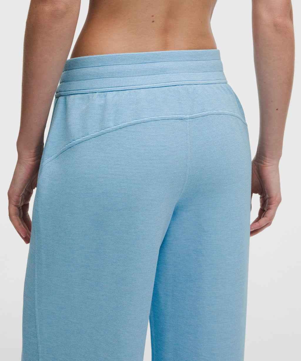 Scuba Mid-Rise Wide-Leg Pant *Waffle Heathered Dreamy Blue