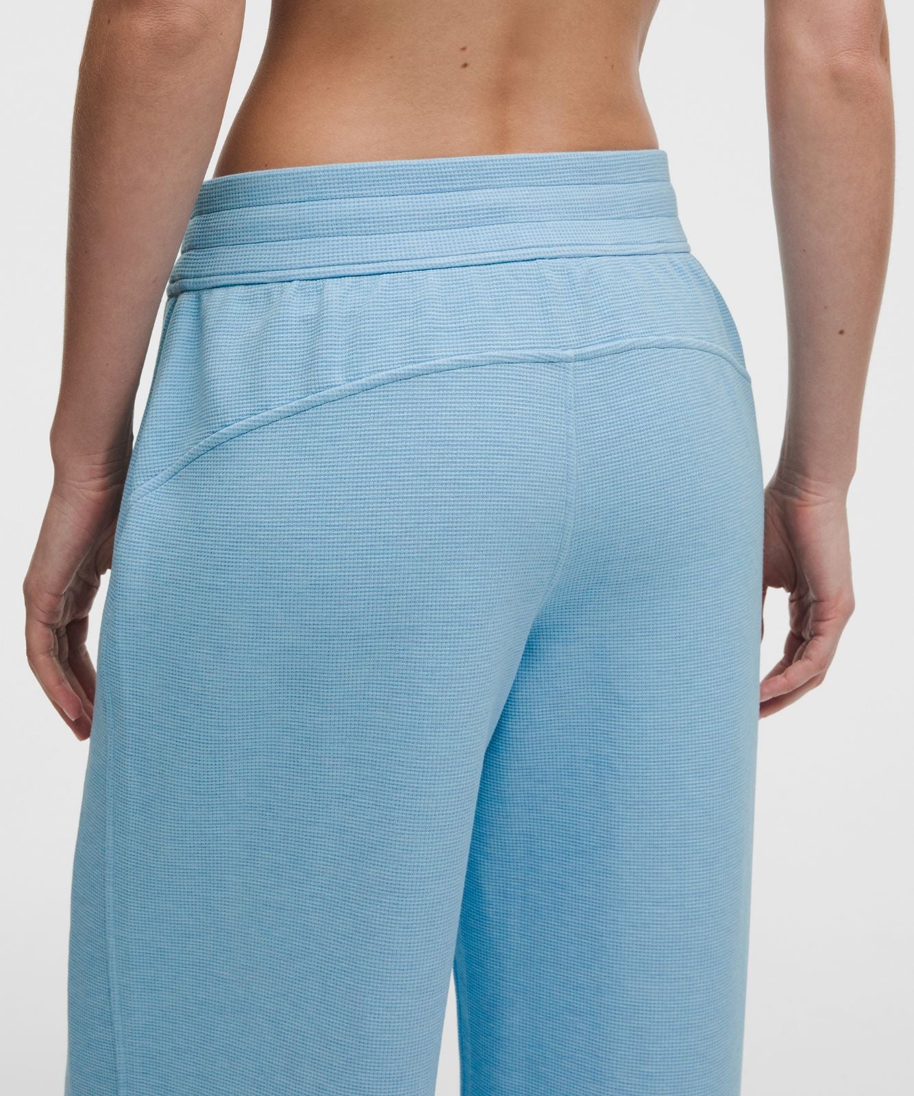 Scuba Mid-Rise Wide-Leg Pant *Waffle Heathered Dreamy Blue