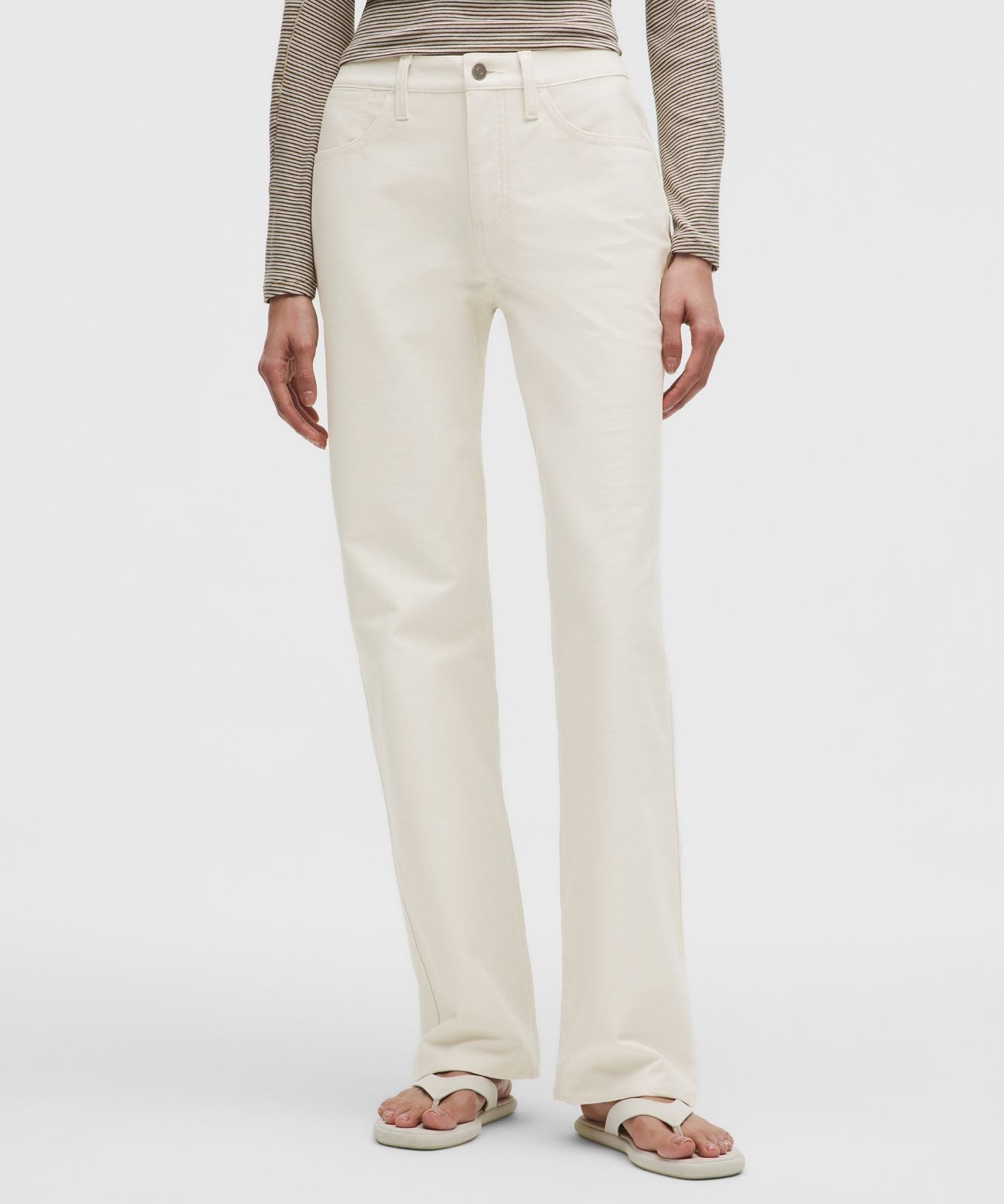 EasyFive Mid-Rise Relaxed-Straight Pant *Regular Light Ivory