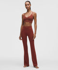 Groove Nulu High-Rise Flared Pant *Short Cranberry Charm