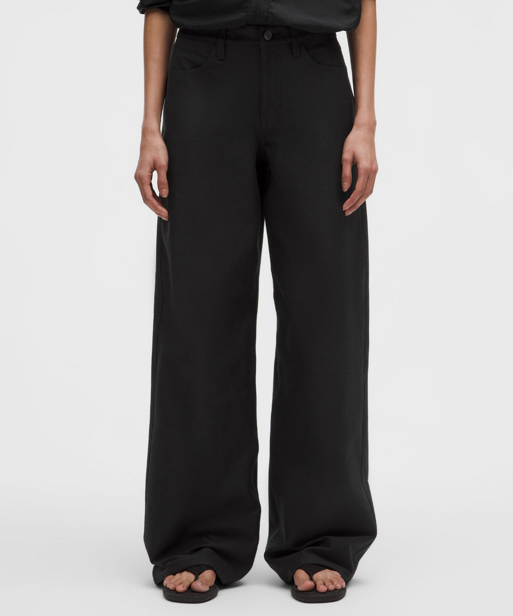 EasyFive Low-Rise Classic Wide-Leg Pant *Regular Black