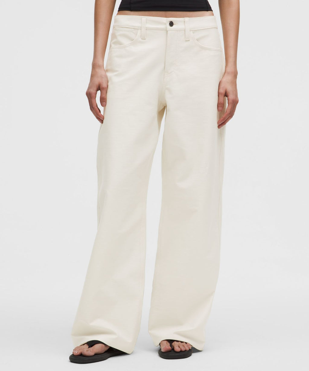 EasyFive Low-Rise Classic Wide-Leg Pant *Regular Light Ivory
