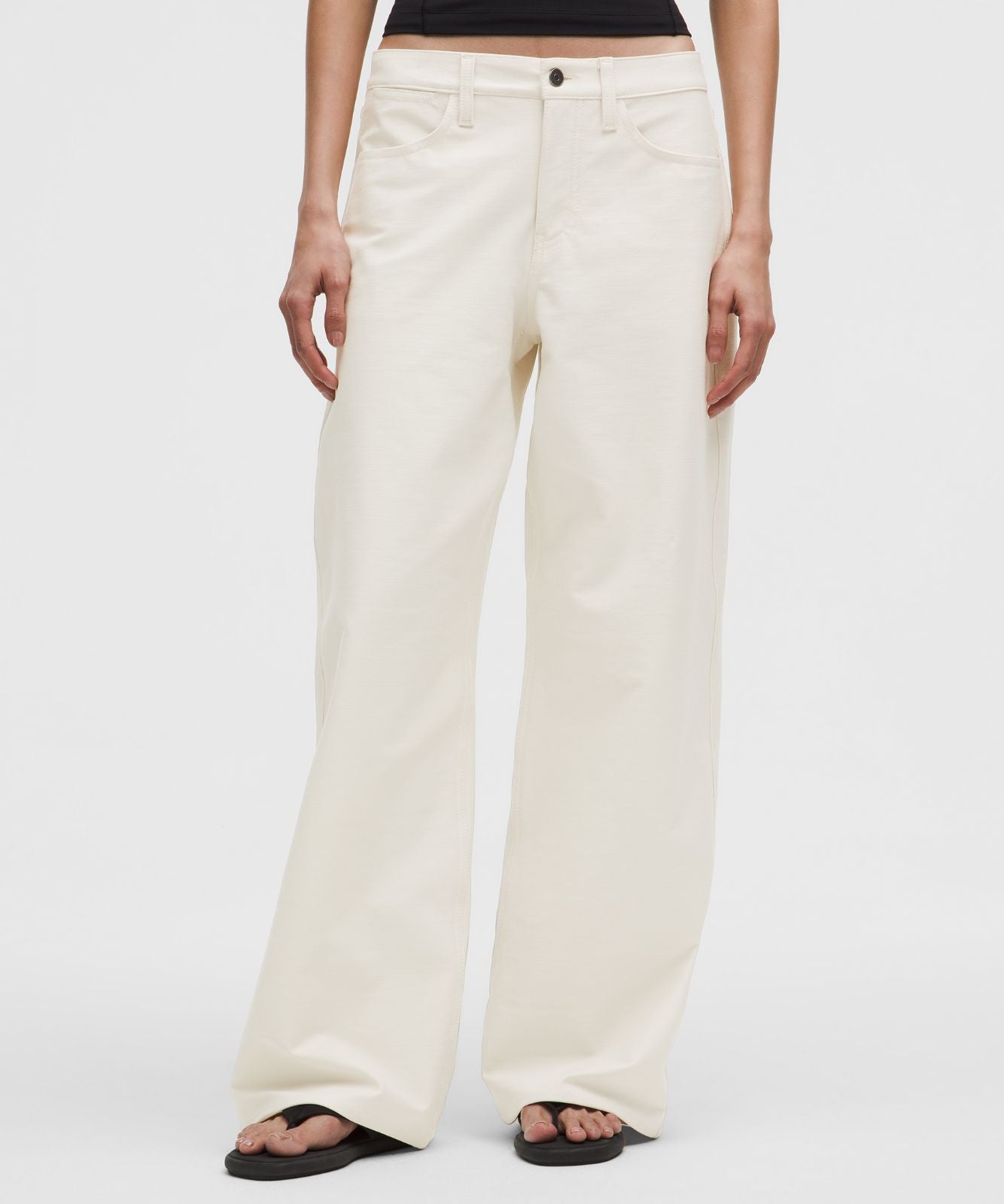 EasyFive Low-Rise Classic Wide-Leg Pant *Regular Light Ivory
