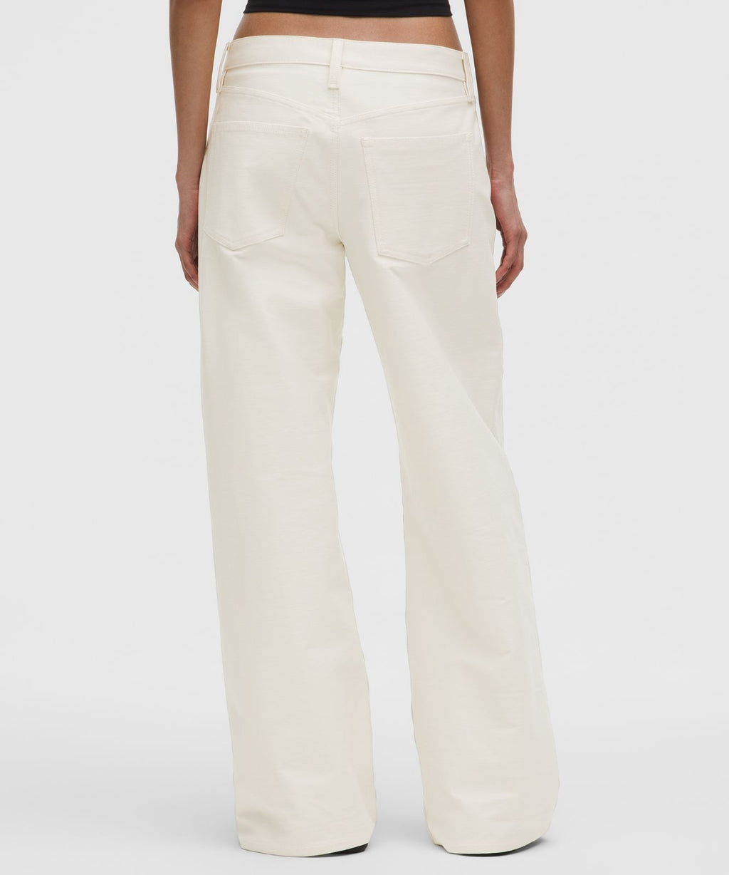 EasyFive Low-Rise Classic Wide-Leg Pant *Regular Light Ivory