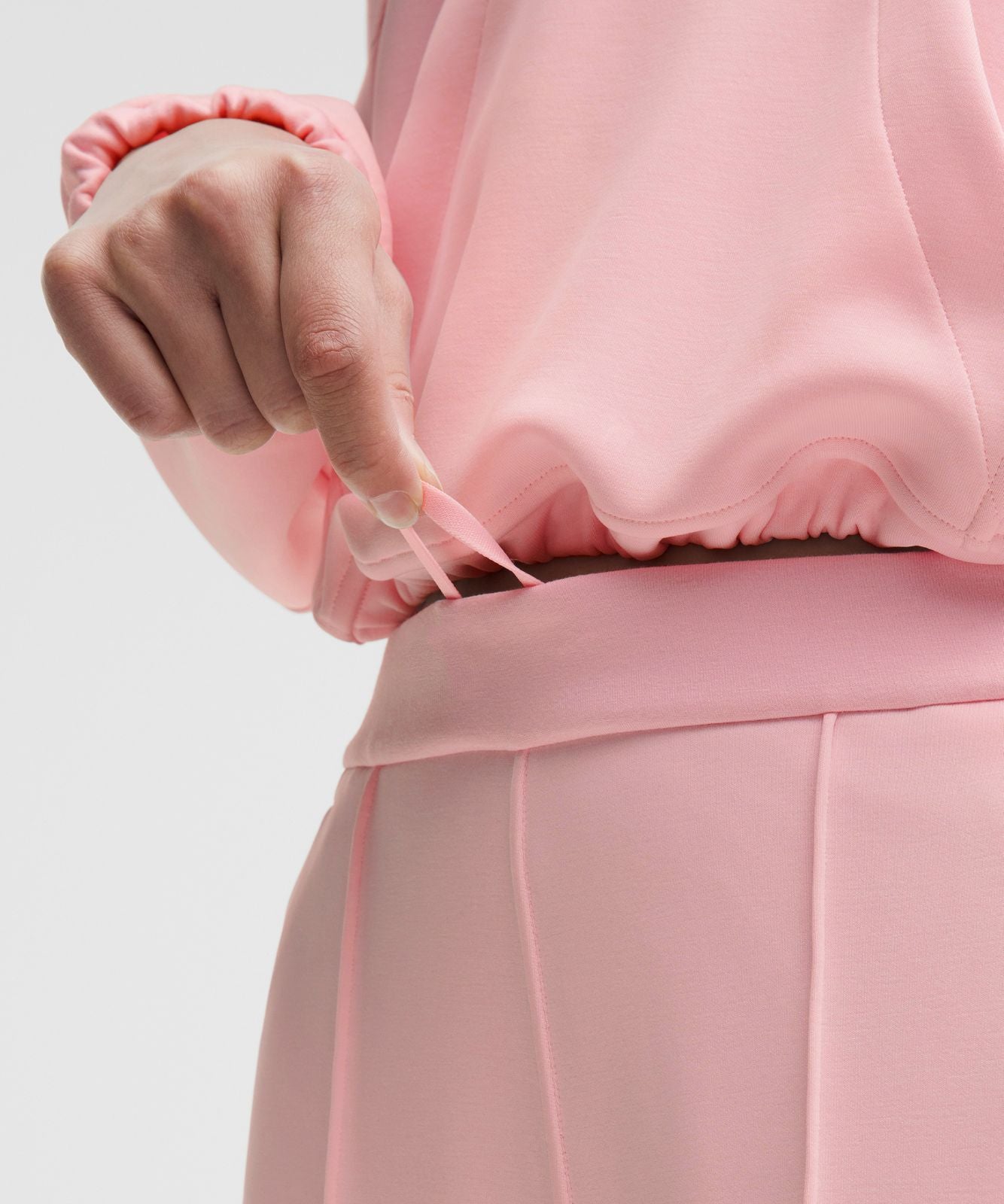 Brushed Softstreme Pintuck High-Rise Wide-Leg Pant *Regular Foam Cloud