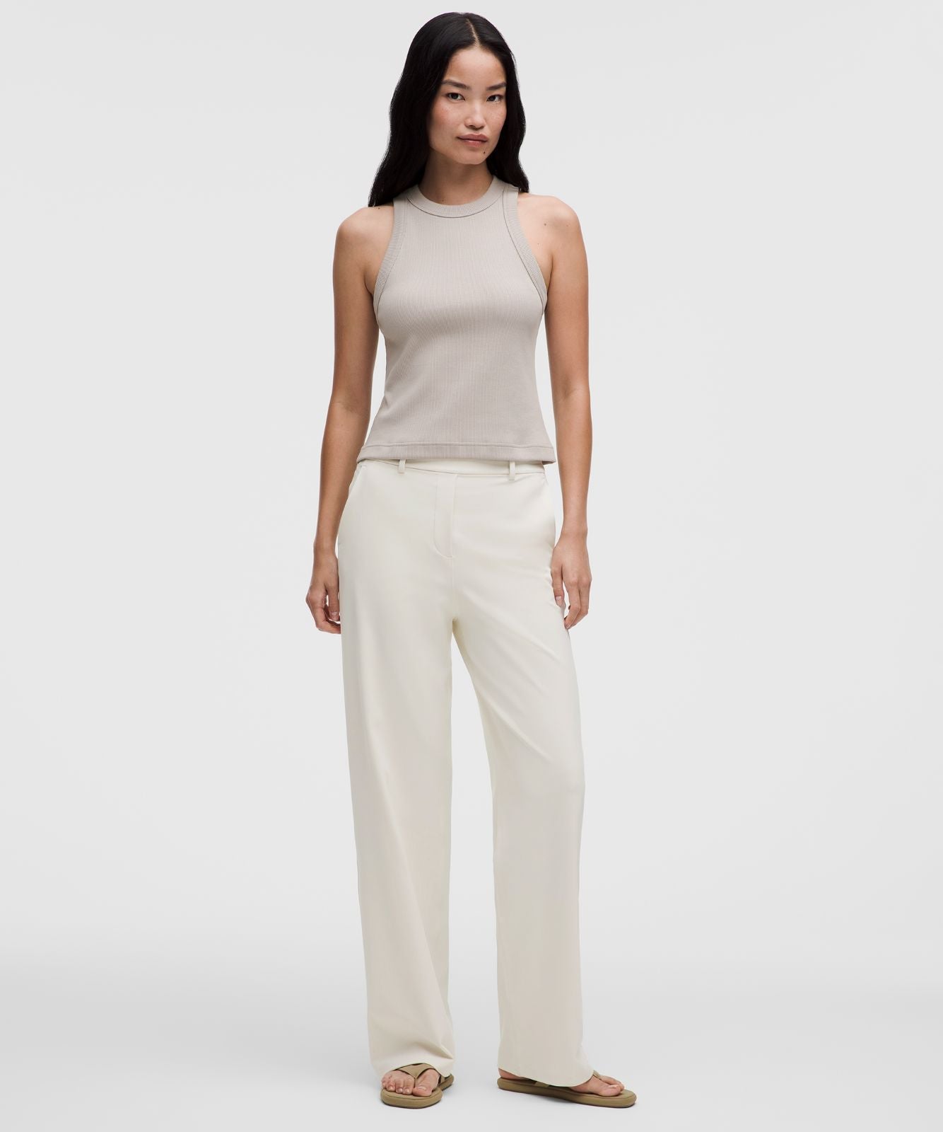 Daydrift High-Rise Straight-Leg Trouser *Regular Light Ivory