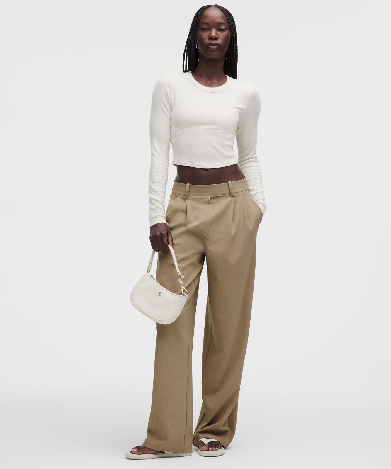 Daydrift High-Rise Wide-Leg Trouser *Regular Sheer Oak/Light Ivory