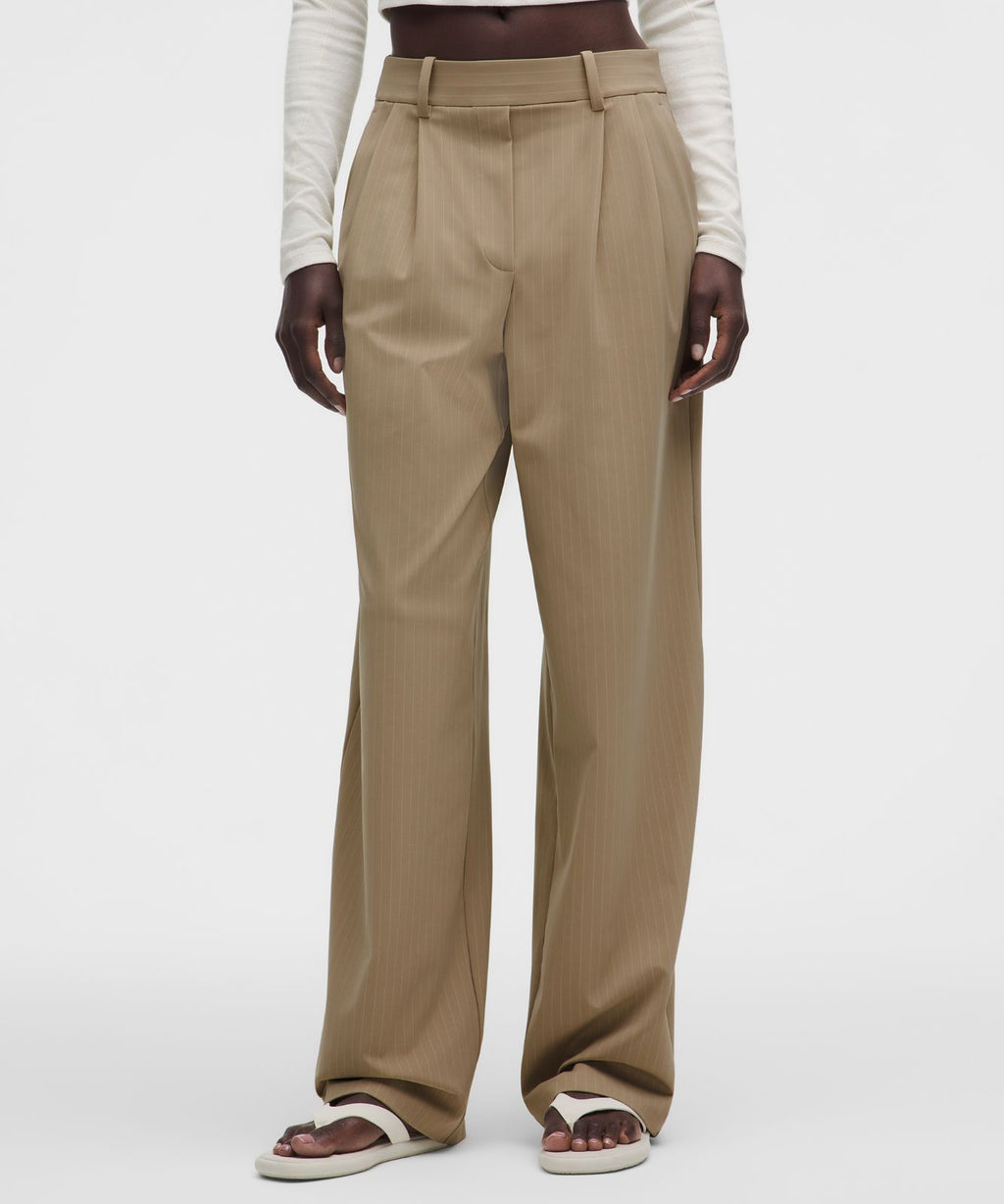 Daydrift High-Rise Wide-Leg Trouser *Regular Sheer Oak/Light Ivory