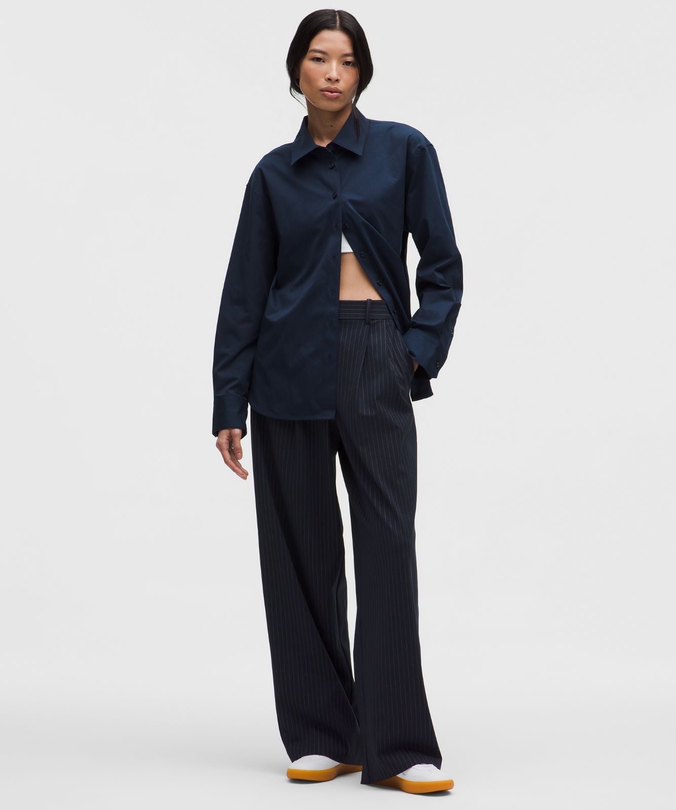 Daydrift High-Rise Wide-Leg Trouser *Short Classic Navy/Light Ivory