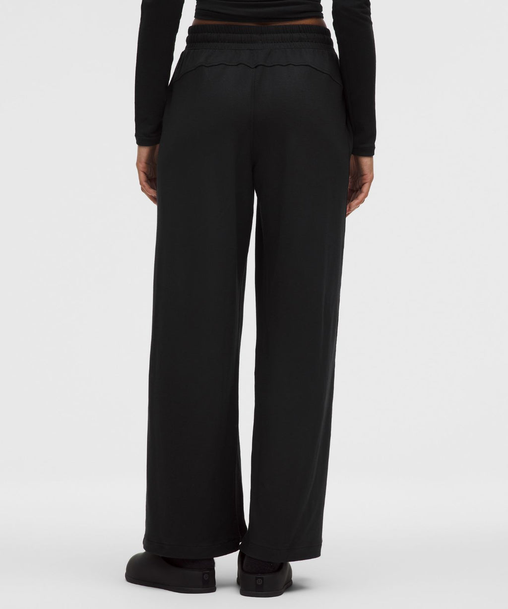 BeCalm High-Rise Pleated Extra-Wide Leg Pant Black