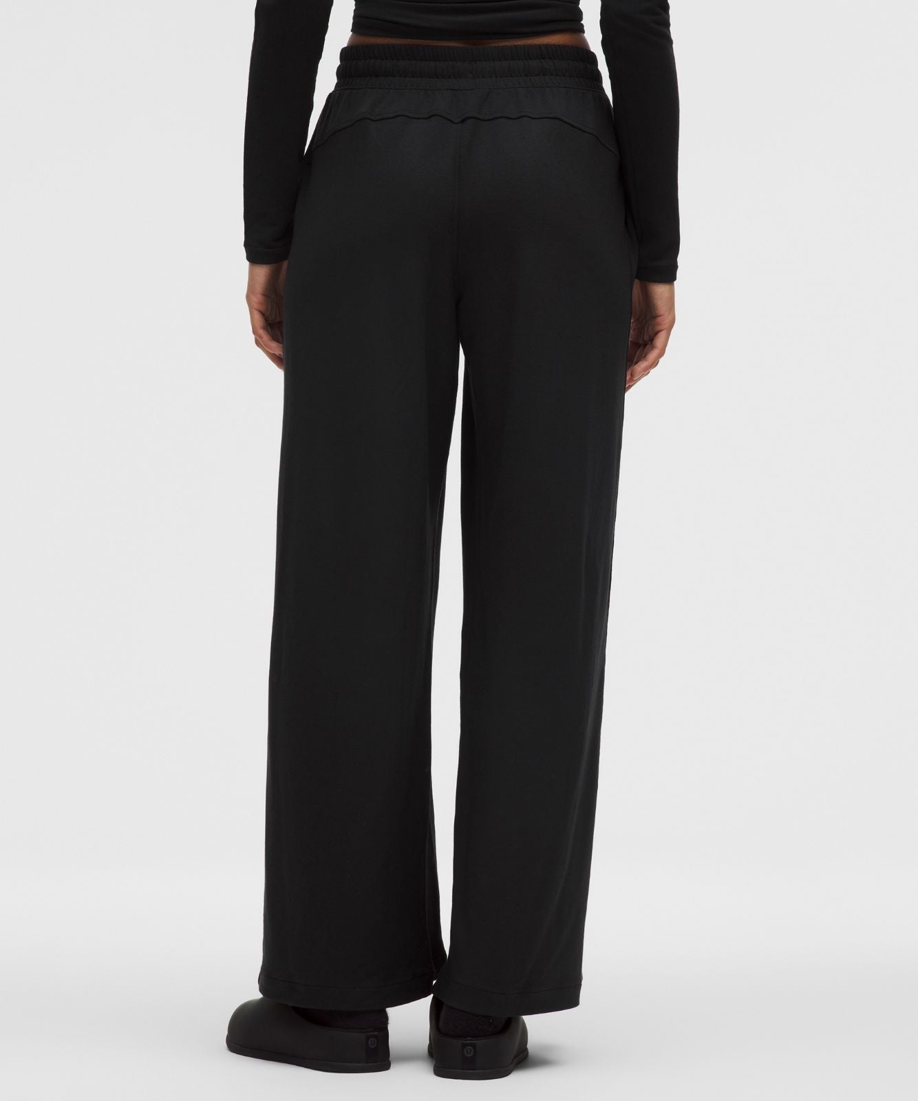 BeCalm High-Rise Pleated Extra-Wide Leg Pant Black