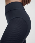 Mesh-Panelled High-Rise Tight 28" *SLNSH Collection True Navy