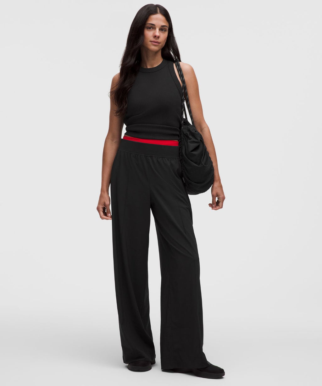 Breezily Mid-Rise Pant Regular *Trim Black