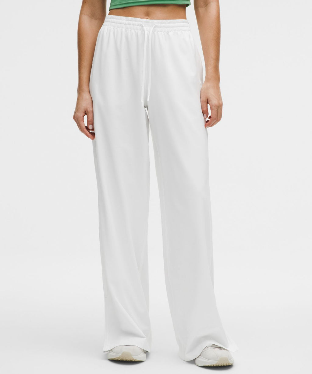 Court Rival Wide-Leg Track Pant Regular *Contrast Drawcord White