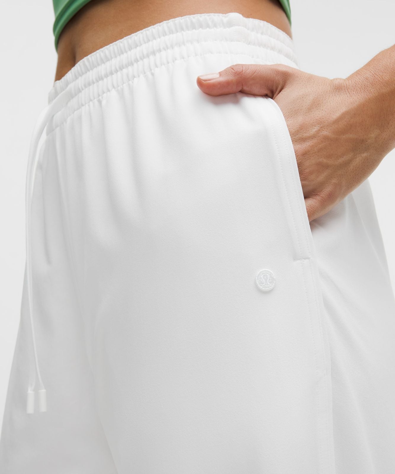 Court Rival Wide-Leg Track Pant Regular *Contrast Drawcord White