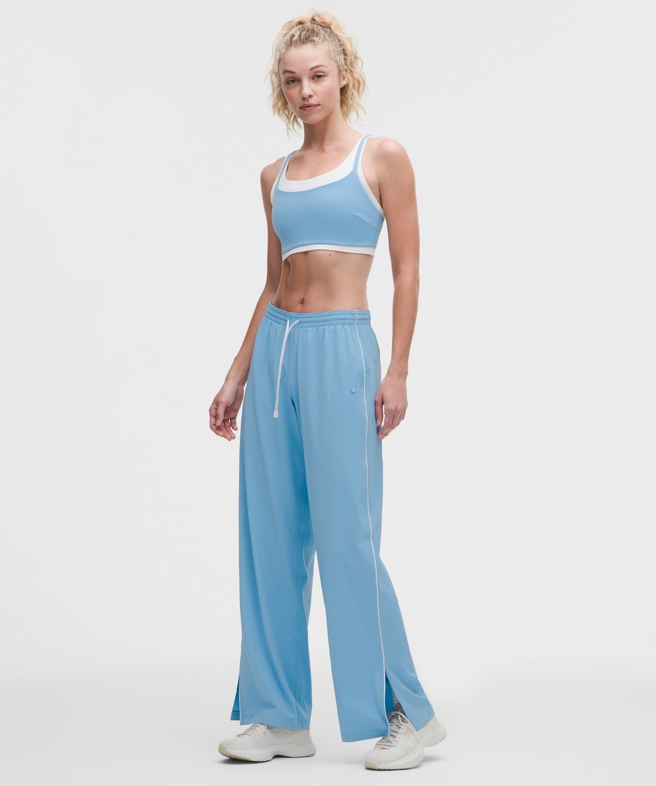 Court Rival Wide-Leg Track Pant Regular *Contrast Drawcord Dreamy Blue/White