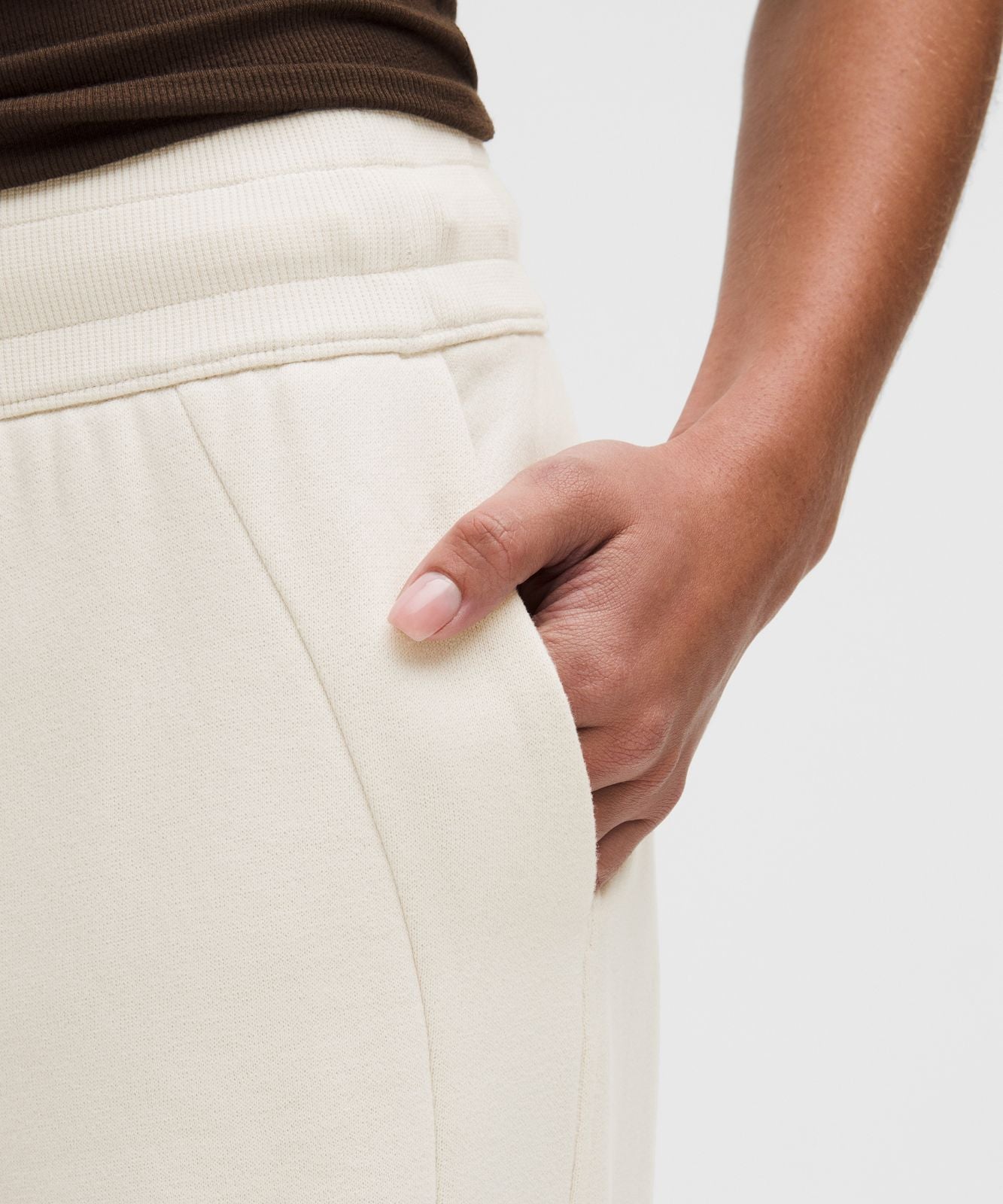 Scuba Mid-Rise Wide-Leg Pant *Regular Light Ivory