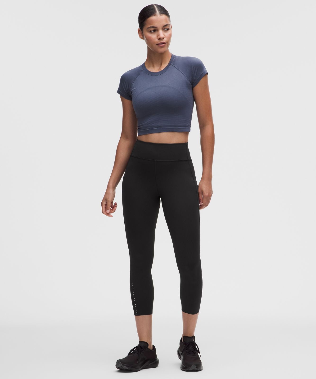 Fast and Free 6-Pocket High-Rise Crop 23" *Updated Design Black