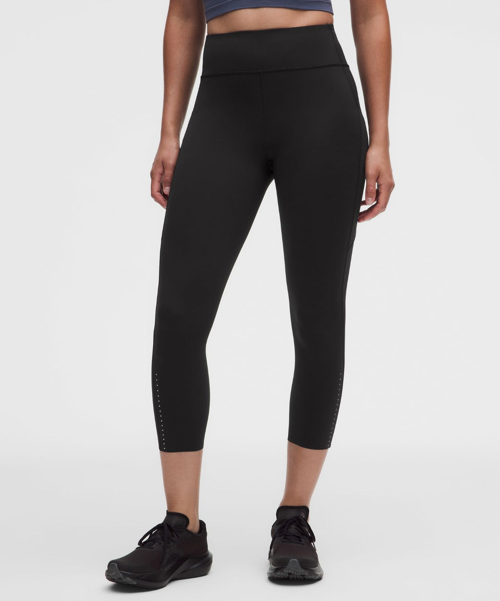 Fast and Free 6-Pocket High-Rise Crop 23" *Updated Design Black