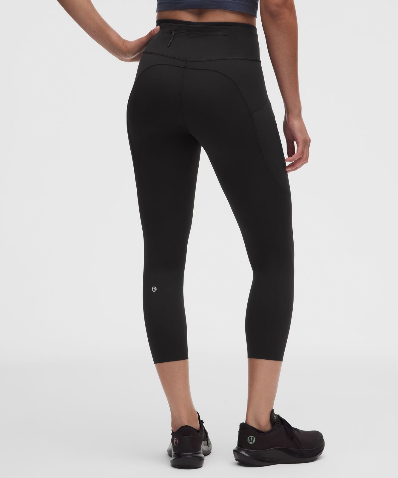 Fast and Free 6-Pocket High-Rise Crop 23" *Updated Design Black