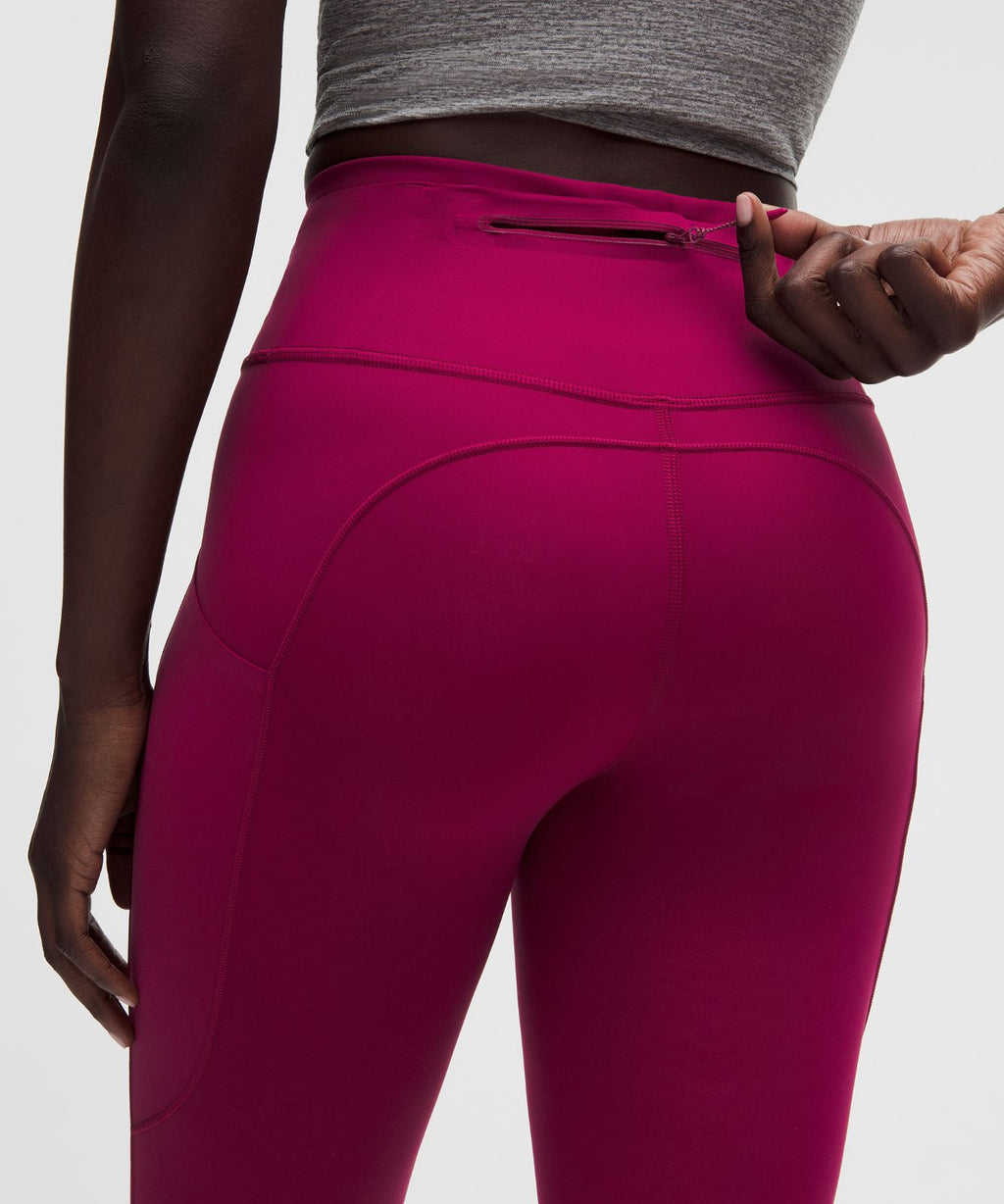 Fast and Free 6-Pocket High-Rise Tight 28" *Updated Design Raspberry Rave