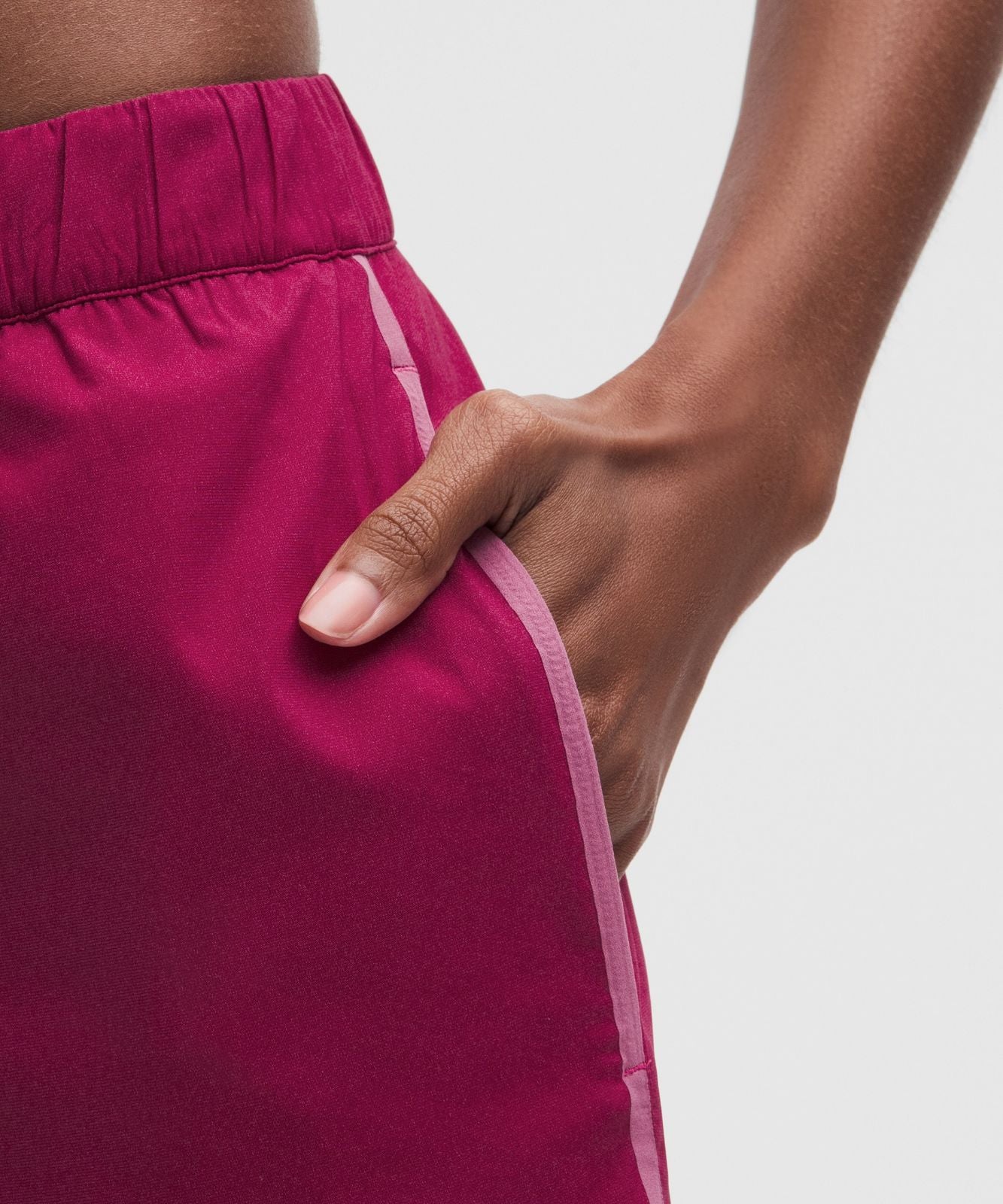 Two-Toned Mid-Rise Track Pant Raspberry Rave/Flamingo Fun Tone