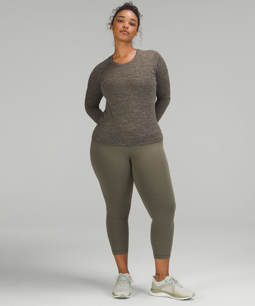 Wunder Train High-Rise Crop 23" Army Green