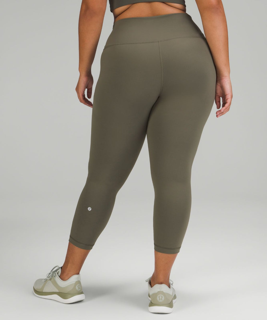 Wunder Train High-Rise Crop 23" Army Green