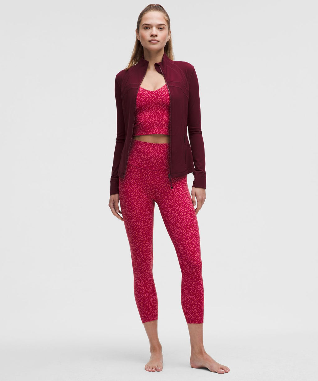 lululemon Align™ High-Rise Crop 23" Leopard Daisy Desert Red Magenta Smoke