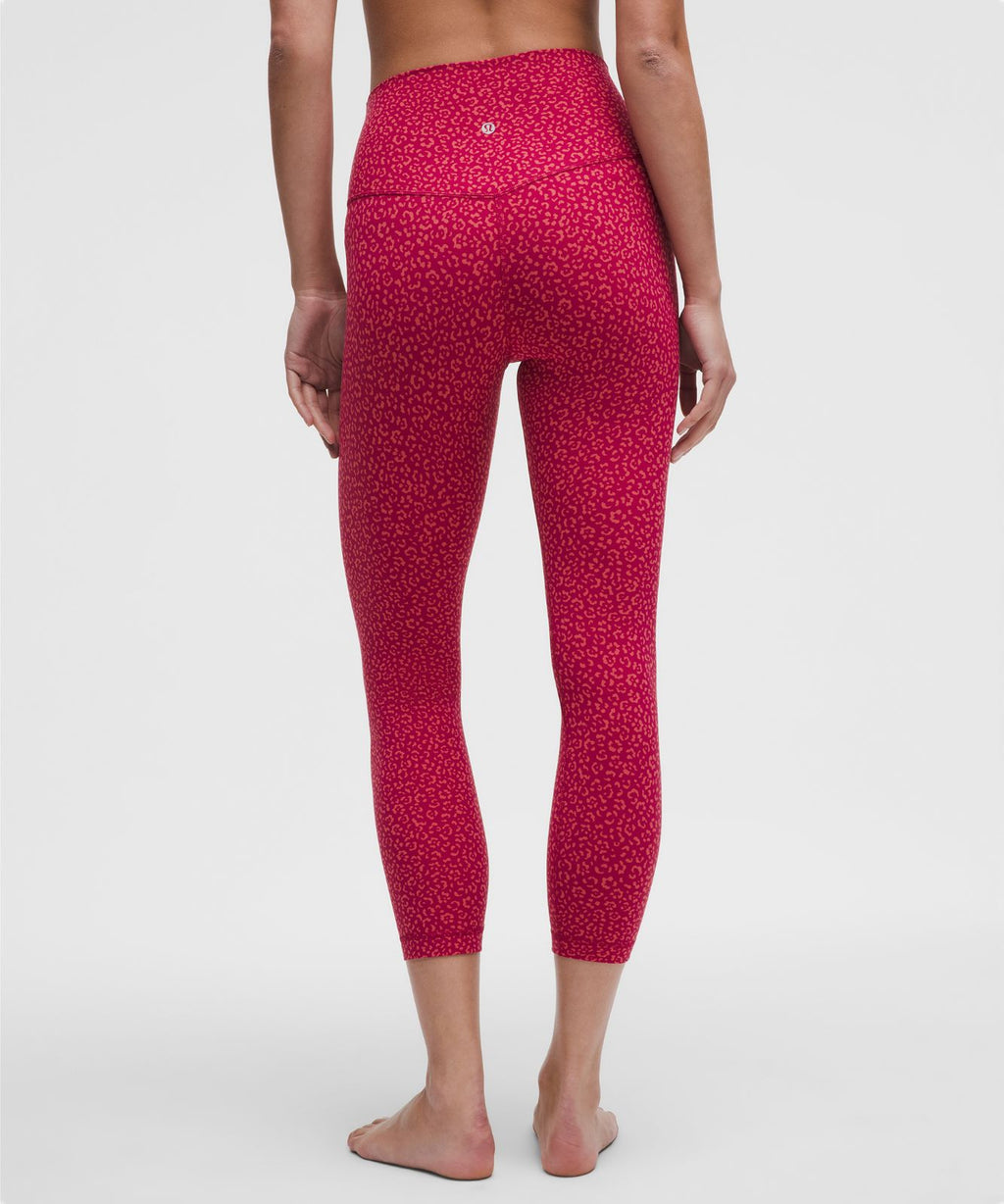 lululemon Align™ High-Rise Crop 23" Leopard Daisy Desert Red Magenta Smoke