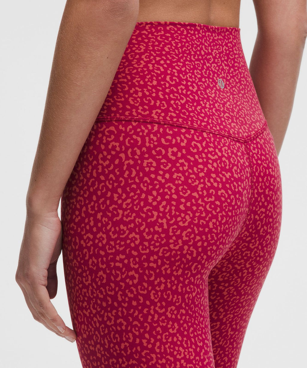 lululemon Align™ High-Rise Crop 23" Leopard Daisy Desert Red Magenta Smoke