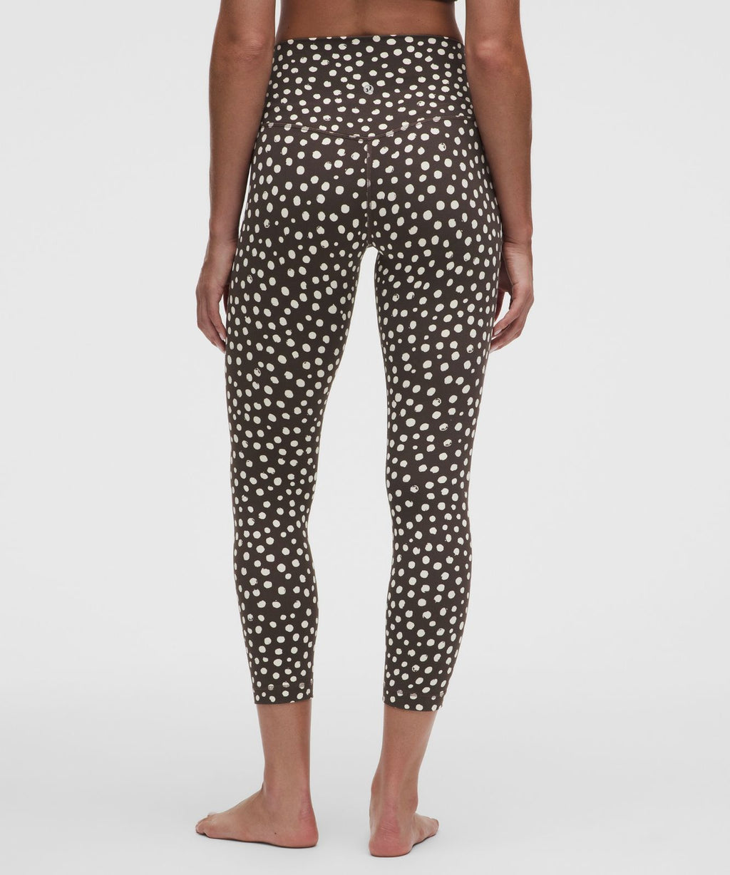 lululemon Align™ High-Rise Crop 23" Stamp Dot Coconut Ivory Walnut Crunch