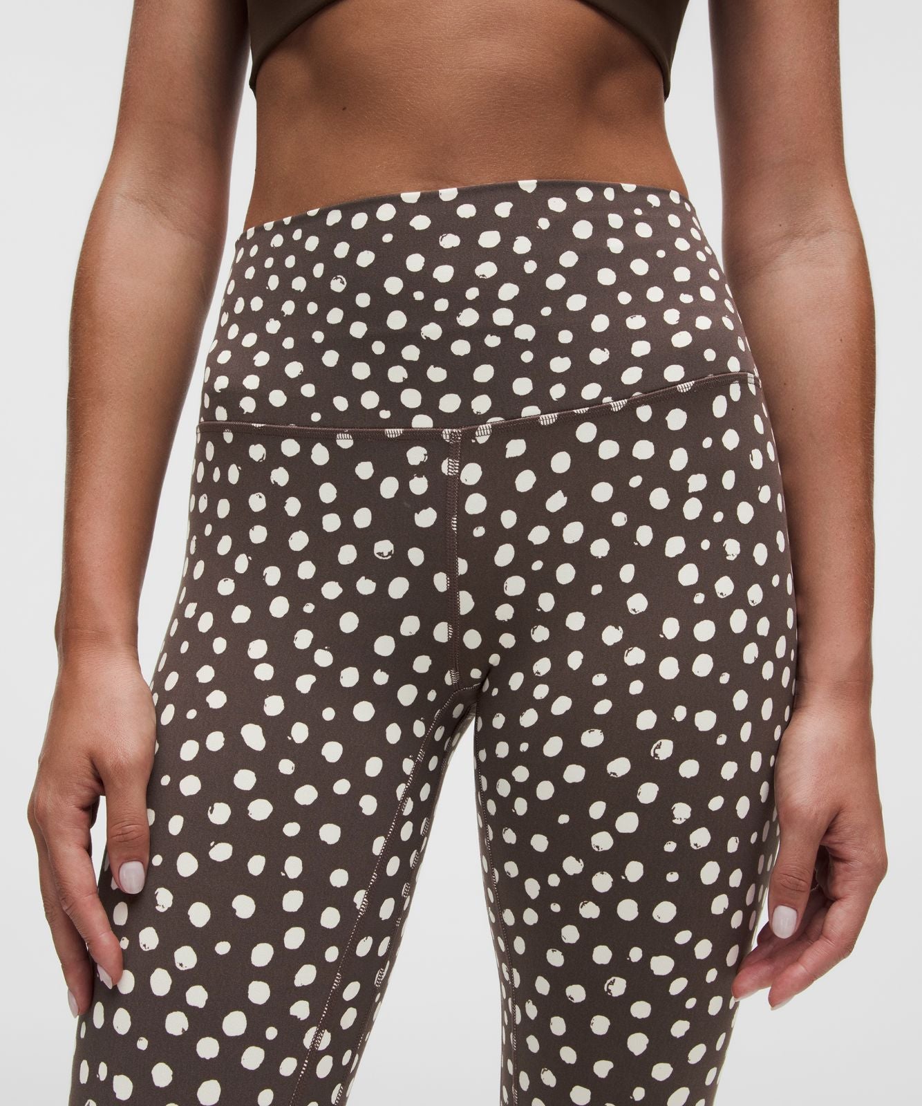 lululemon Align™ High-Rise Crop 23" Stamp Dot Coconut Ivory Walnut Crunch