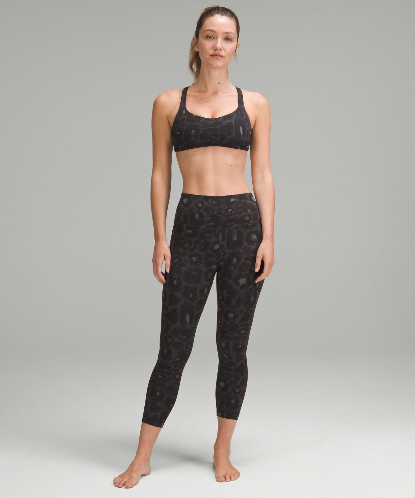 lululemon Align™ High-Rise Crop 23" Spray Leopard Black Multi
