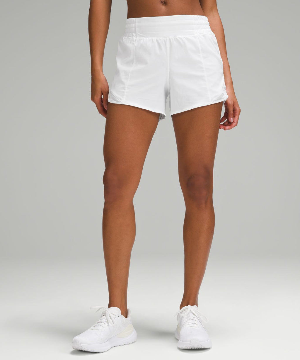 Hotty Hot High-Rise Lined Short 4" White