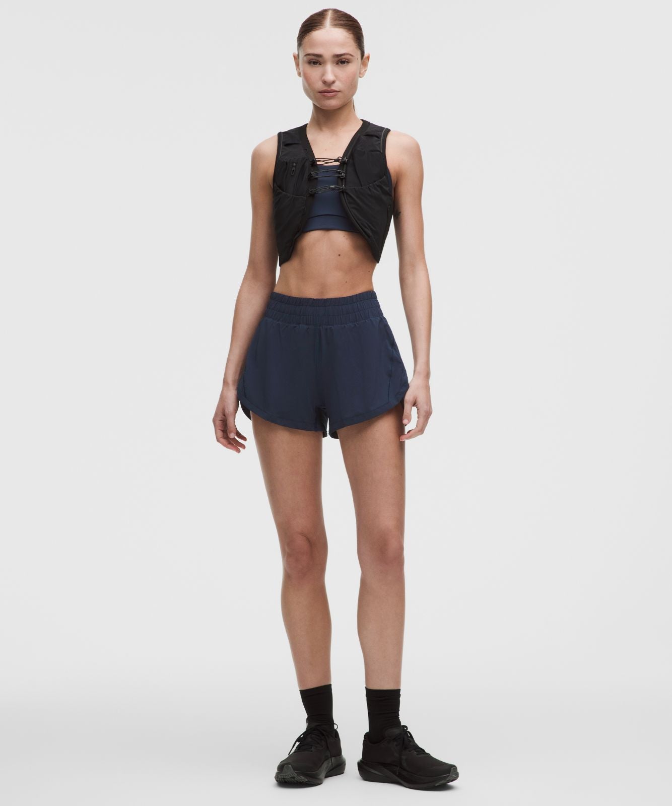 Track That High-Rise Lined Short 3" True Navy