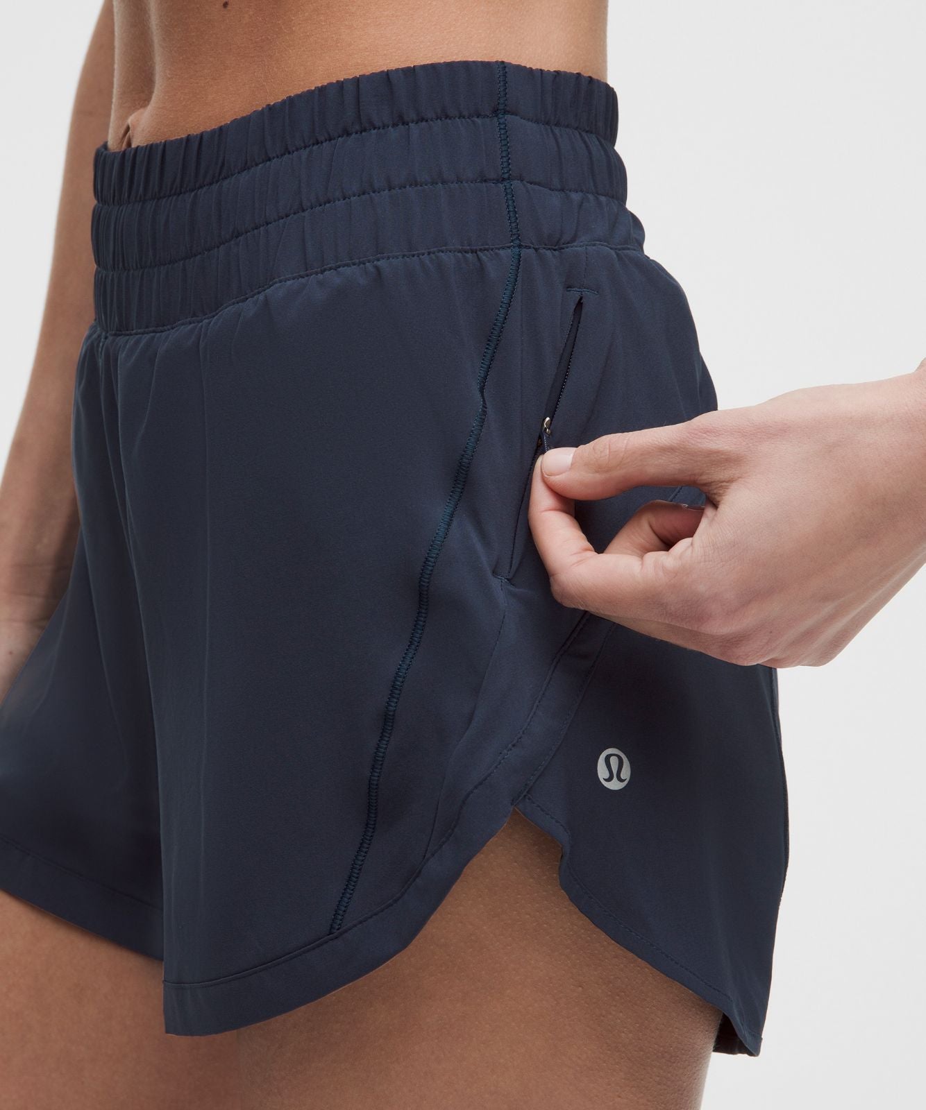 Track That High-Rise Lined Short 3" True Navy