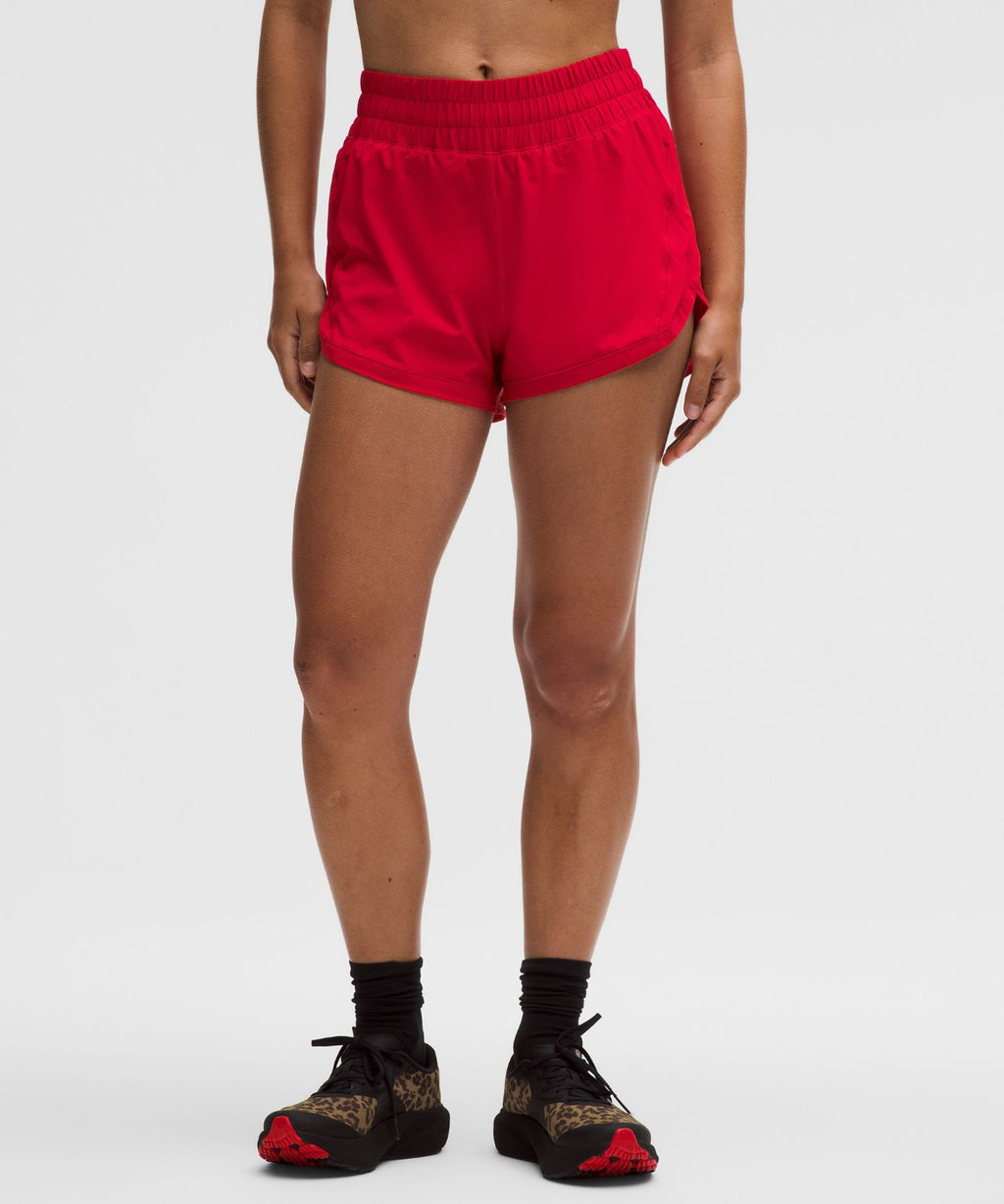 Track That High-Rise Lined Short 3" Oxford Red