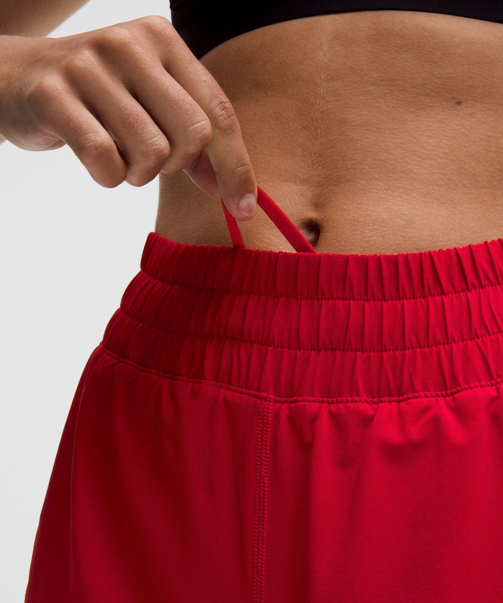 Track That High-Rise Lined Short 3" Oxford Red