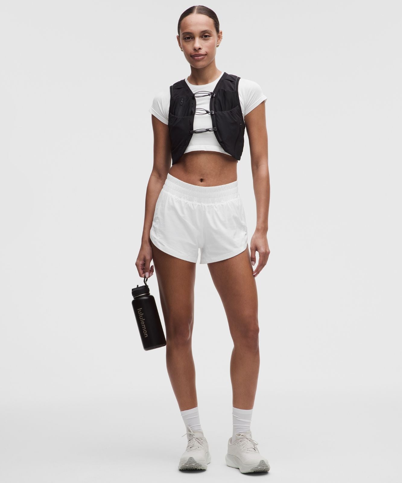 Track That High-Rise Lined Short 3" White