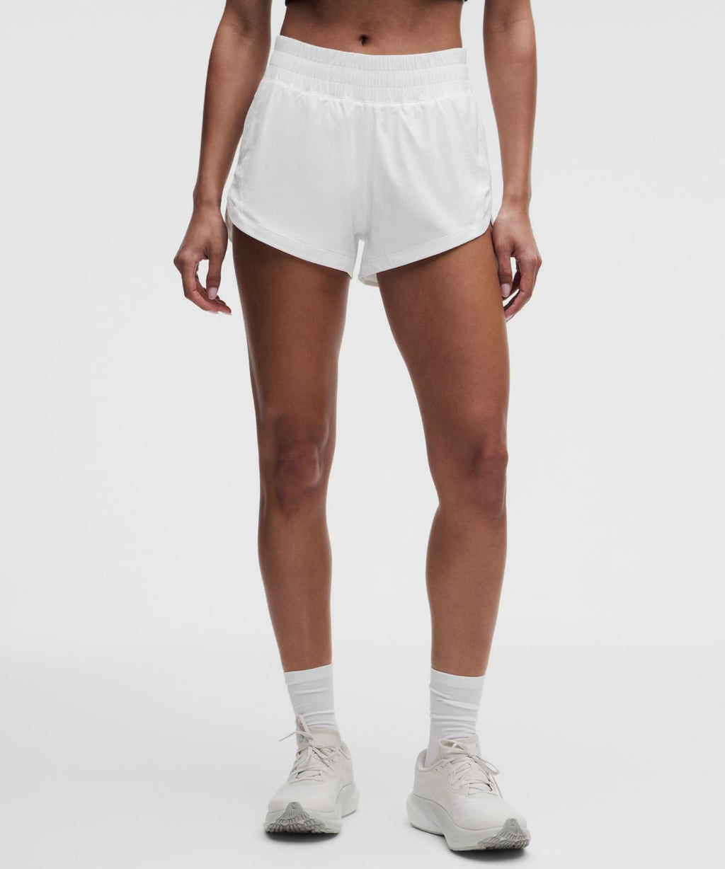 Track That High-Rise Lined Short 3" White