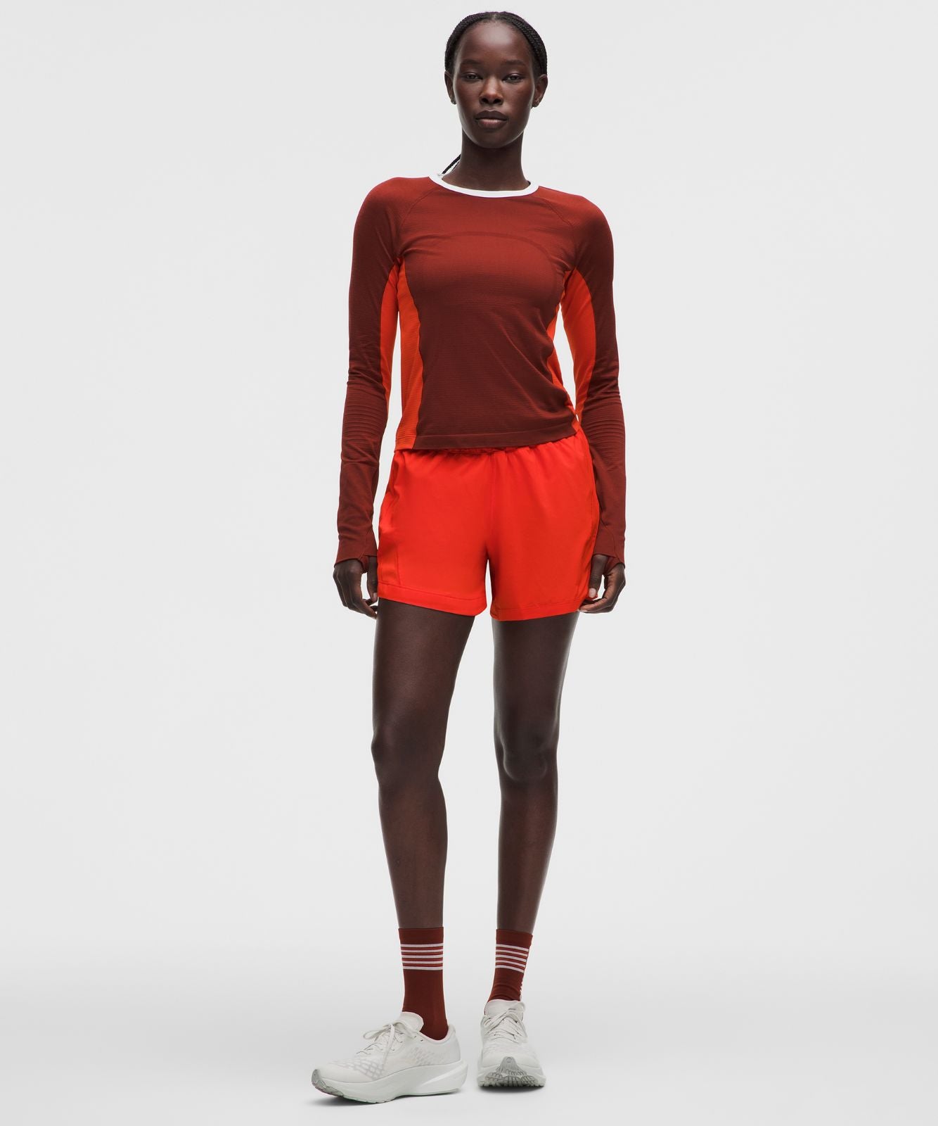 Track That High-Rise Lined Short 5" Cherry Ember