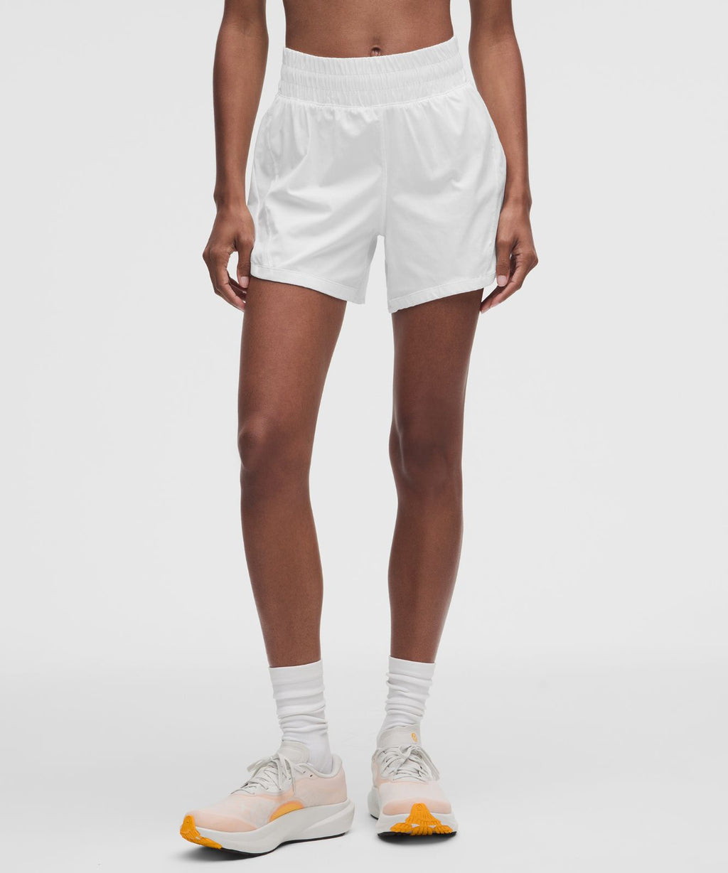 Track That High-Rise Lined Short 5" White