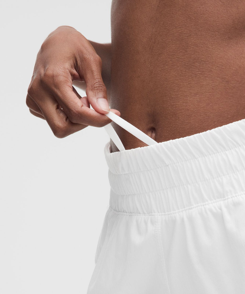 Track That High-Rise Lined Short 5" White
