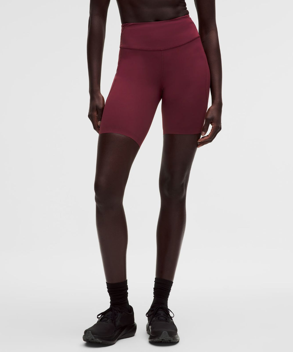 Fast and Free High-Rise Short 8" *5 Pocket Burgundy Bay