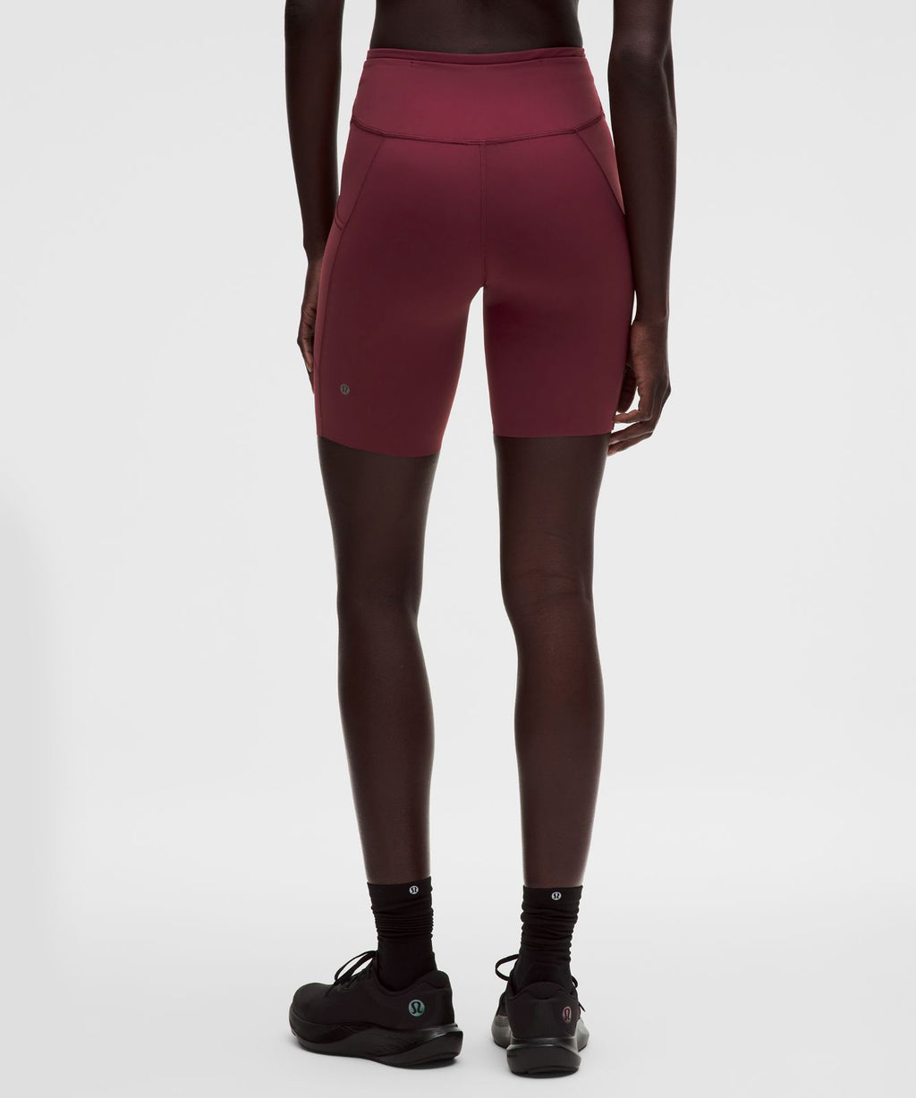 Fast and Free High-Rise Short 8" *5 Pocket Burgundy Bay