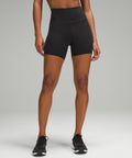 Wunder Train High-Rise Short with Pockets 6" Black