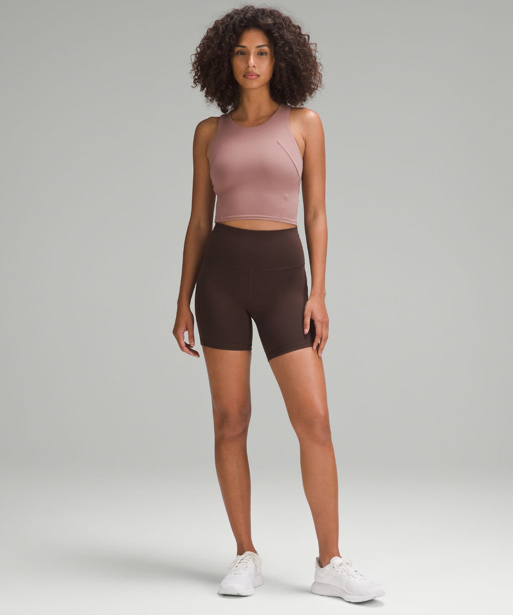 Wunder Train High-Rise Short with Pockets 6" Espresso