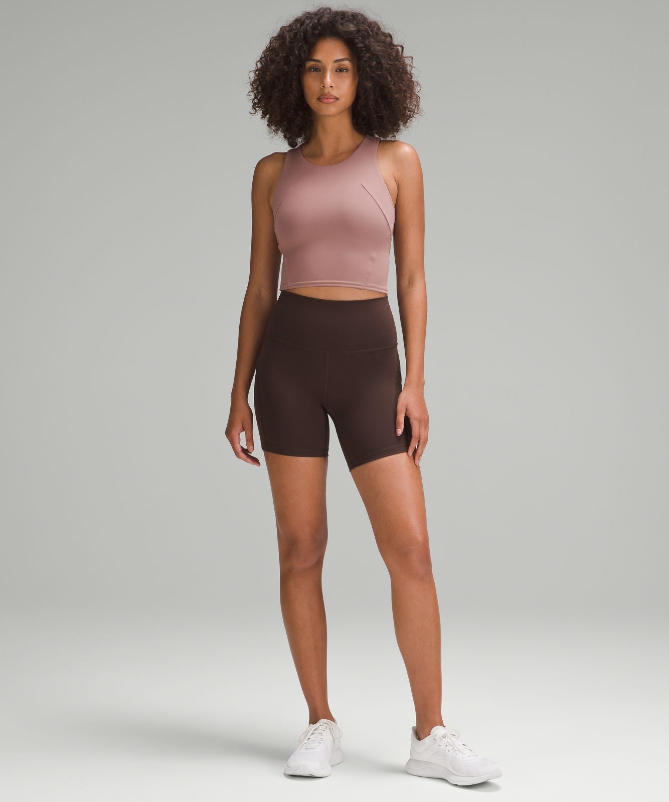 Wunder Train High-Rise Short with Pockets 6" Espresso
