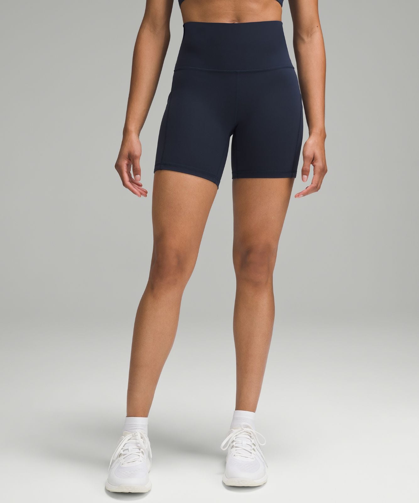 Wunder Train High-Rise Short with Pockets 6" True Navy
